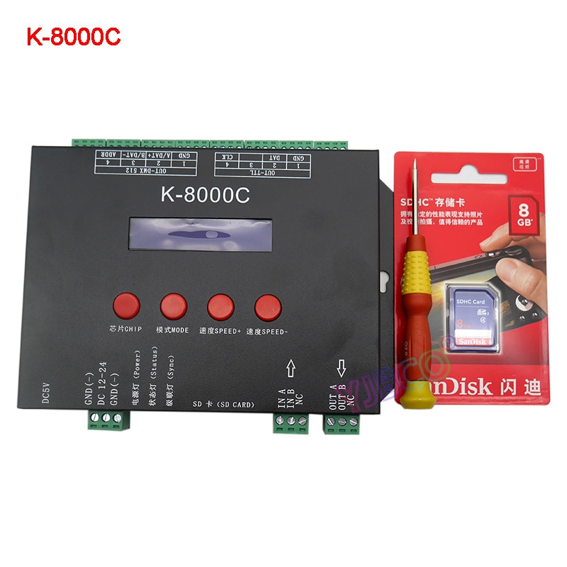 K-8000C α׷  DMX/SPI SD ī LED ȼ ..